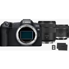 Canon Systeemcamera's Canon Fotocamera Mirrorless EOS R8 Nero Obiettivo RF 85mm Macro IS STM Obiettivo RF 24-50mm IS STM