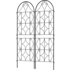Spaljé Metall Set 50 x 150 cm Svart