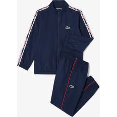 Lacoste Tracksuits Children's Clothing Lacoste Lightweight Diamond Taffeta Tennis Tracksuit - Navy Blue/Red