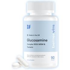 MSM Supplements Bettervits Glucosamine Complex with MSM Turmeric and Vitamin C