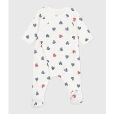 Petit Bateau Striped Heart Cotton Pyjamas - White