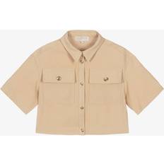 Beige Shirts Michael Kors Kids Girls Twill Shirt - Beige