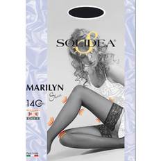 Stay-ups Solidea Marilyn 140Den Open Toe Sheer Hold-Up Strømper - Sort