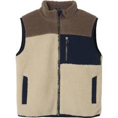 Veste Børnetøj Name It Monico Teddy Vest - Fog Blazere Polyester