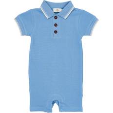 6-9M Øvrige sæt Copenhagen Colors Pique Polo Romper - Sky Blue