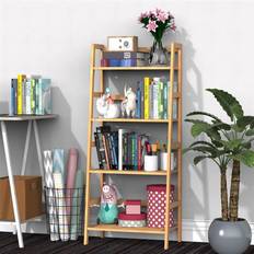 Muebles y Accesorios de Pasillo Homcom Estantería Bambú 48 x 30 x 119 cm Organizador de zapatos