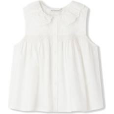 White Blouses & Tunics Bonpoint Faye Sleeveless Cotton Blouse - White