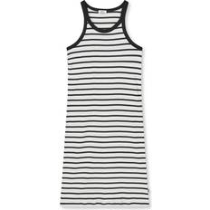 Mads Nørgaard Klänningar Mads Nørgaard Copenhagen 2x2 Cotton Stripe Carna Dress - Sort Med Hvide Striber
