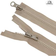 Blixtlås YKK Blixtlås 6 mm 75 cm 2-vägs Delbar Beige