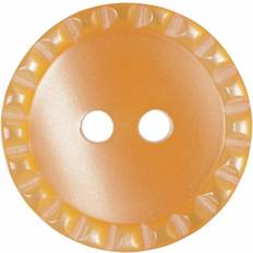 Yarn & Needlework Supplies Hemline Round Shirt Buttons Orange Pack Of 4