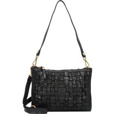 Campomaggi Edera Schultertasche Leder 25 Cm - Schwarz