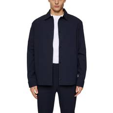 J.Lindeberg Herre Overtøj J.Lindeberg Celian Seersucker Overshirt - Navy