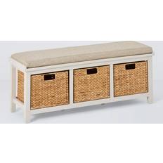 John Lewis Country Shoe FSC-Certified Acacia Wood Greige Storage Bench