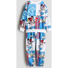 Polyester Tracksuits H&M Pojke 2-delat Sweatshirtset Med Tryck - Blå/Musse Pigg