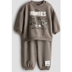 H&M Baby 2-Delat Sweatshirtset - Beige