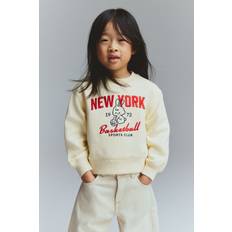 H&M Gul Sweatshirt Med Motiv - Gul