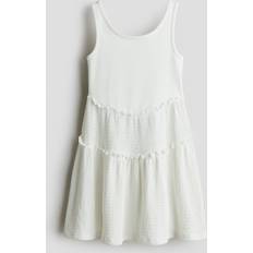 H&M Textured Jersey Dress - White