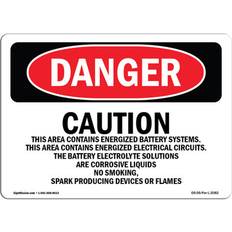 Black Workplace Signs SignMission Danger Sign 12.0 H x 18.0 W x 0.1 D in Black/White