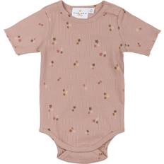 GOTS Odelia Ribbad Baby Body Adobe Rose Aop - Rosa