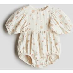H&M Cotton Muslin Romper Suit - White