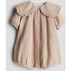 Babies Playsuits Children's Clothing H&M Baby Cotton Muslin Romper Suit - Pink