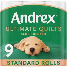 Andrex Ultimate Quilts Aloe Scented Toilet Tissue 9 Standard Rolls