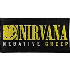 Patches & Appliqués Nirvana Negative Creep Gewebter Aufnäher zum Aufbügeln One Size schwarz/gelb
