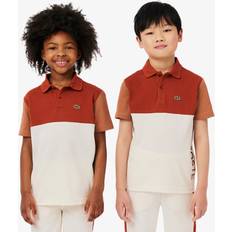Brown Polo Shirts Children's Clothing Lacoste Colour-Block Petit Piqué Polo Shirt - Brown/Light Brown