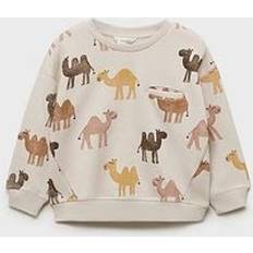 Beige Sweatshirts Mango Younger Boys Camel Co-Ord Sweatshirt - Beige