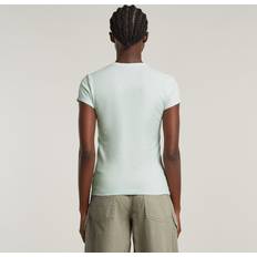 G-Star Dame Sweatere G-Star Overdyed Eyben Slim V-Neck Top - Light Blue