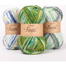 Drops Design Fiesta DK Worsted Weight Sock Knitting Crochet Yarn 50g Ball All Shades