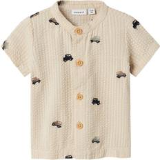 Name It 9-12M Skjorter Name It Nbmhaffi SS Shirt - Peyote Toppe