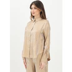 Dame - Guld Skjorter Armani Exchange Langærmet Casual Viscose Lange Ærmer - Brun