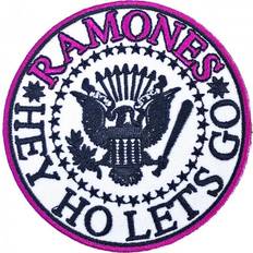 Tygmärken & Laglappar Ramones Hey Ho Let's Go V1 Aufnäher zum Aufbügeln One Size rosa/weiß