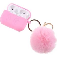 Apple AirPods Pro Silikonfodral För Pälsbollar Rosa
