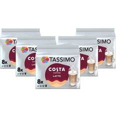 Tassimo Costa Latte Coffee Pods x8 Pack of 5