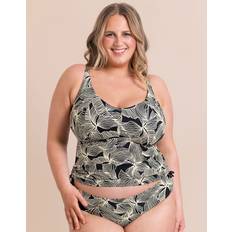 H Tankinis Curvy Kate Ripple Reef Non-wired Multiway Tankini Top - Black Print