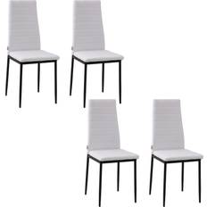 Sillas Homcom Pack 4 Sillas De Comedor Elegantes Tapizadas En Lino 97 x 50 x 97 cm Silla de Cocina