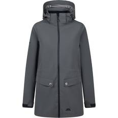 Grey - Women Rain Clothes Trespass Womens Tiverton Waterproof Jacket - Grey