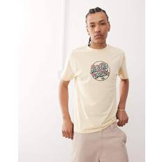 Pink T-shirts Santa Cruz Stacked Dot Rose Graphic Logo T-Shirt - Beige