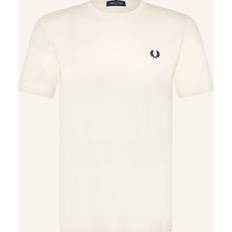 Men - Natural Clothing Fred Perry Crew Neck T-Shirt - Ecru