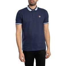 Vintage Tipped Polo Shirt - Navy/White/Vista Blue
