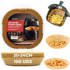 100 Pieces Square Air Fryer Paper 20 cm