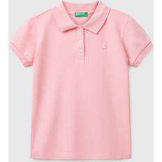 Rosa Pikétröjor Barnkläder United Colors of Benetton Short Sleeve Polo In Cotton - Pink