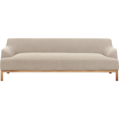 Beliani Stylish 3 Seater Polyester Fabric Wooden Legs Sofa