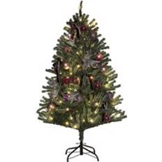 Purple Christmas Decorations Homcom 5ft Artificial Prelit With Warm White Led Lights Christmas Tree