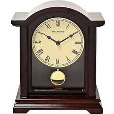 Wm. Widdop Broken Arch Dark Walnut Mantel W3415 Table Clock