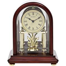 Wm. Widdop Dark Walnut Rotating Pendulum Mantel W3418 Table Clock