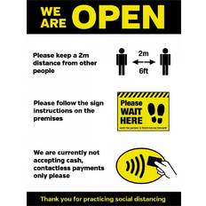 Nisbets We Are Open Social Distancing Shop Guidance Au Poster