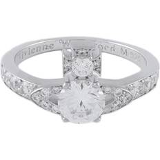 Vivienne Westwood Ringar Vivienne Westwood Sterling Silver Crystal Ismene Ring - 52